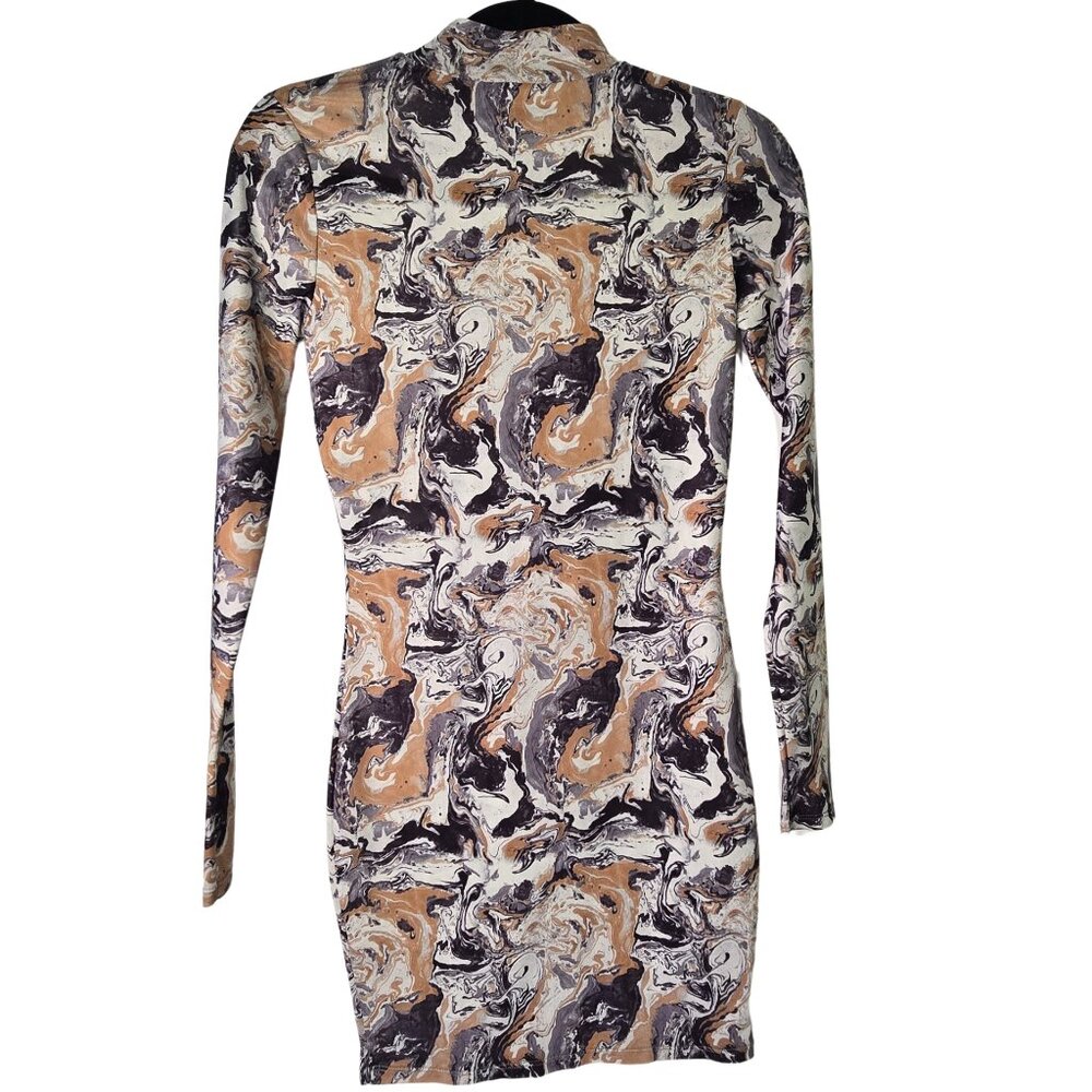 Grungecore Mesh Marble Mini Dress FCKD Up Generation | Bodycon M